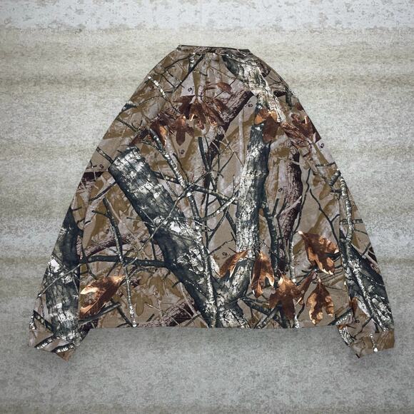 Vintage Fusion 3D Hunting Camo Shirt Cotton Long Sleeve Pocket Woodland NWT 90s - Picture 2 of 3